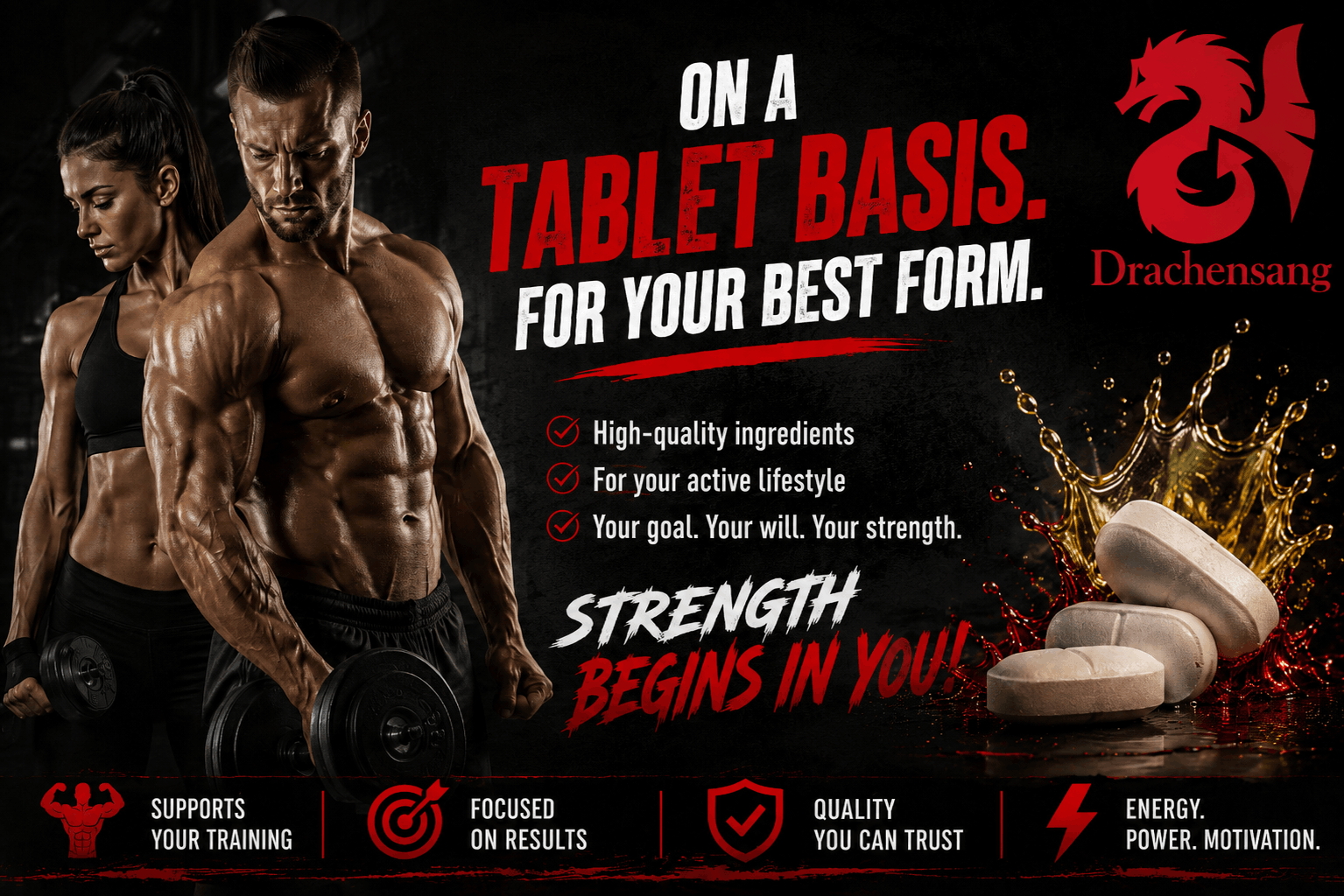 DRACHENSANG COMPRESSE & CAPSULE HIGH-END ANABOLICI – INTEGRATORI ORALI AD AZIONE RAPIDA PER LA MASSA E DEFINIZIONE MUSCOLARE