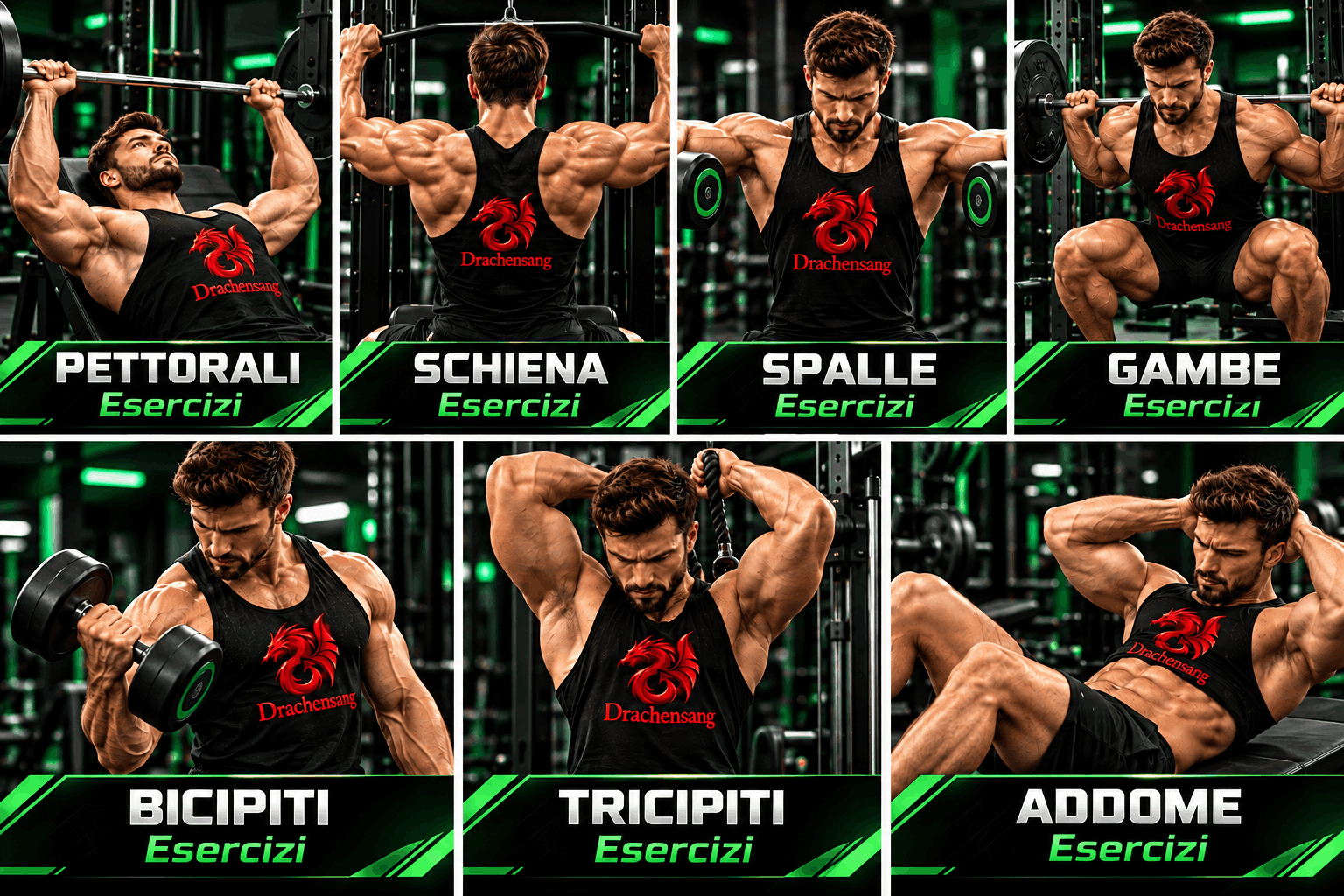 Esercizi di allenamento per bodybuilding, sviluppo muscolare e forza – Drachensang Academy Italia.